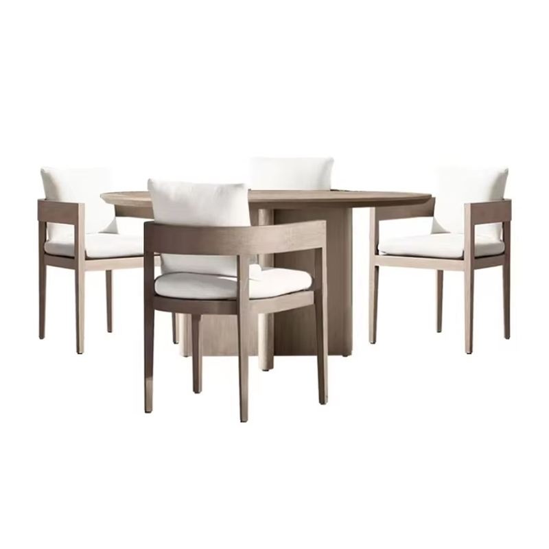 High Quality Customized Outdoor Furniture Outdoor Dining Table Patio Teak Dining Table Set Round Table